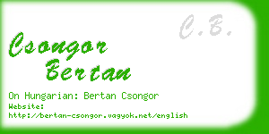 csongor bertan business card